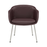 Fiber Conference Armchair: Tube Base Upholstered + Grey