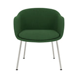 Fiber Conference Armchair: Tube Base Upholstered + Grey