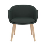 Fiber Conference Armchair: Wood Base Upholstered + Oak
