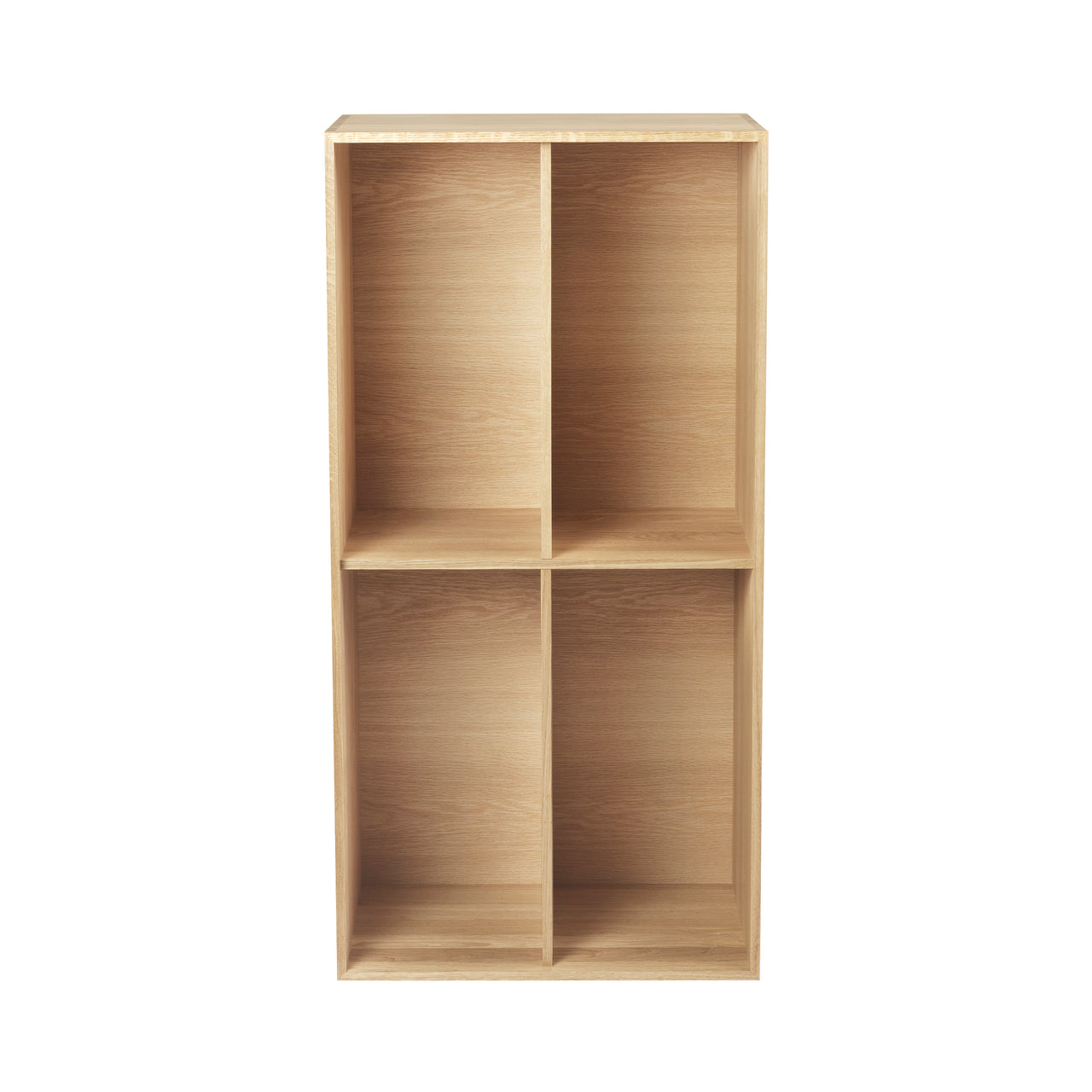 FK631020 Bookcase Upright with 2 Shelves: Oiled Oak