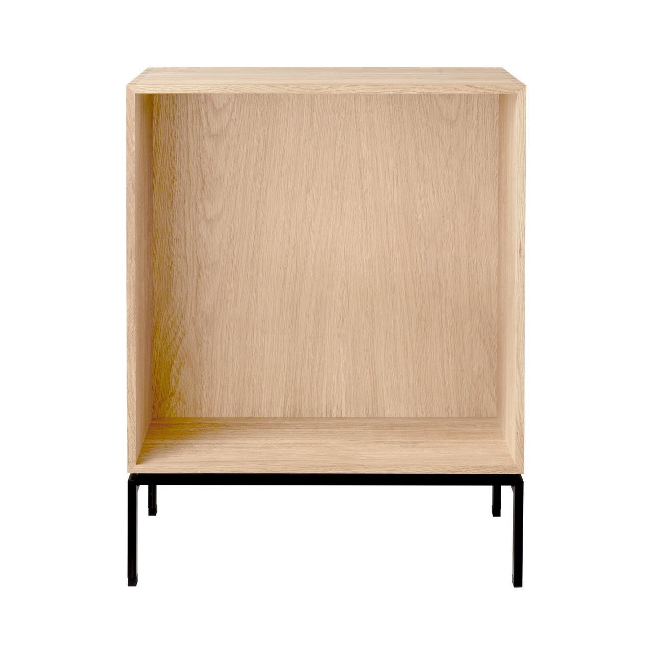 FK631110F Deep Bookcase Floor Standing: White Oiled Oak