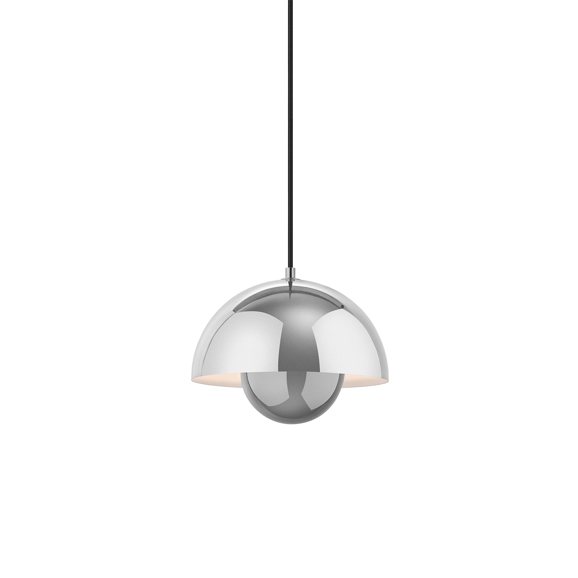 FlowerPot VP1 Pendant: Chrome-Plated + Black