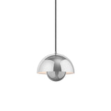 FlowerPot VP1 Pendant: Chrome-Plated + Black