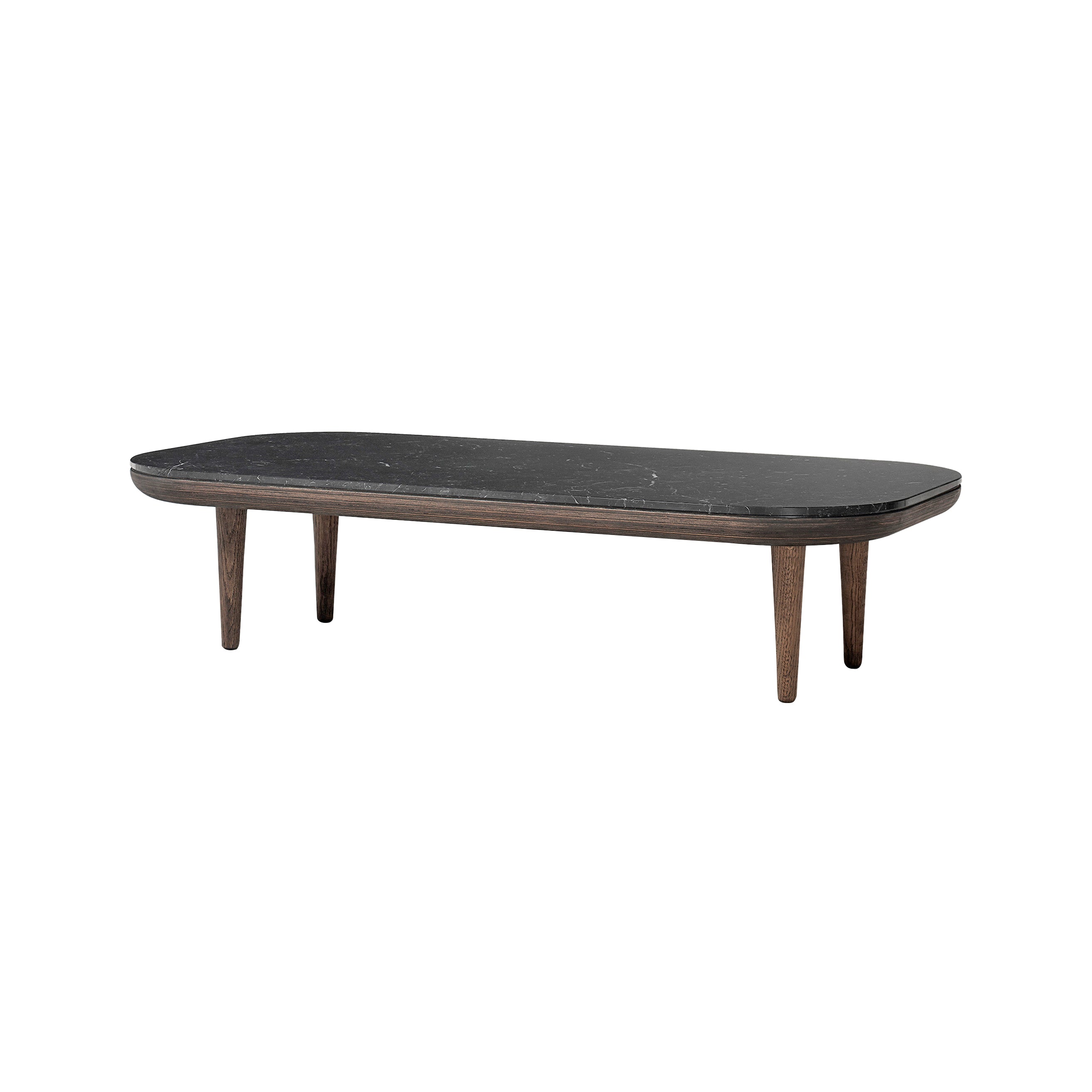 Fly Series SC5 Coffee Table: Nero Marquina Marble + Smoked Oiled Oak