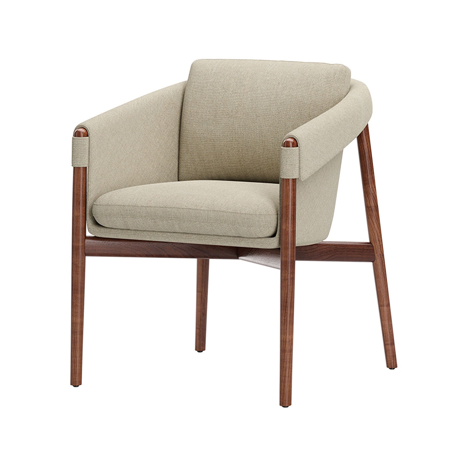 Frank Dining Chair: Natural Walnut