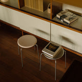 Petit Rond Stool: Upholstered