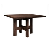 Farmhouse Trestle Table: Dark Oak