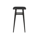 Freja Counter Stool: Onyx Oak + Black Saddle + Leather Seat