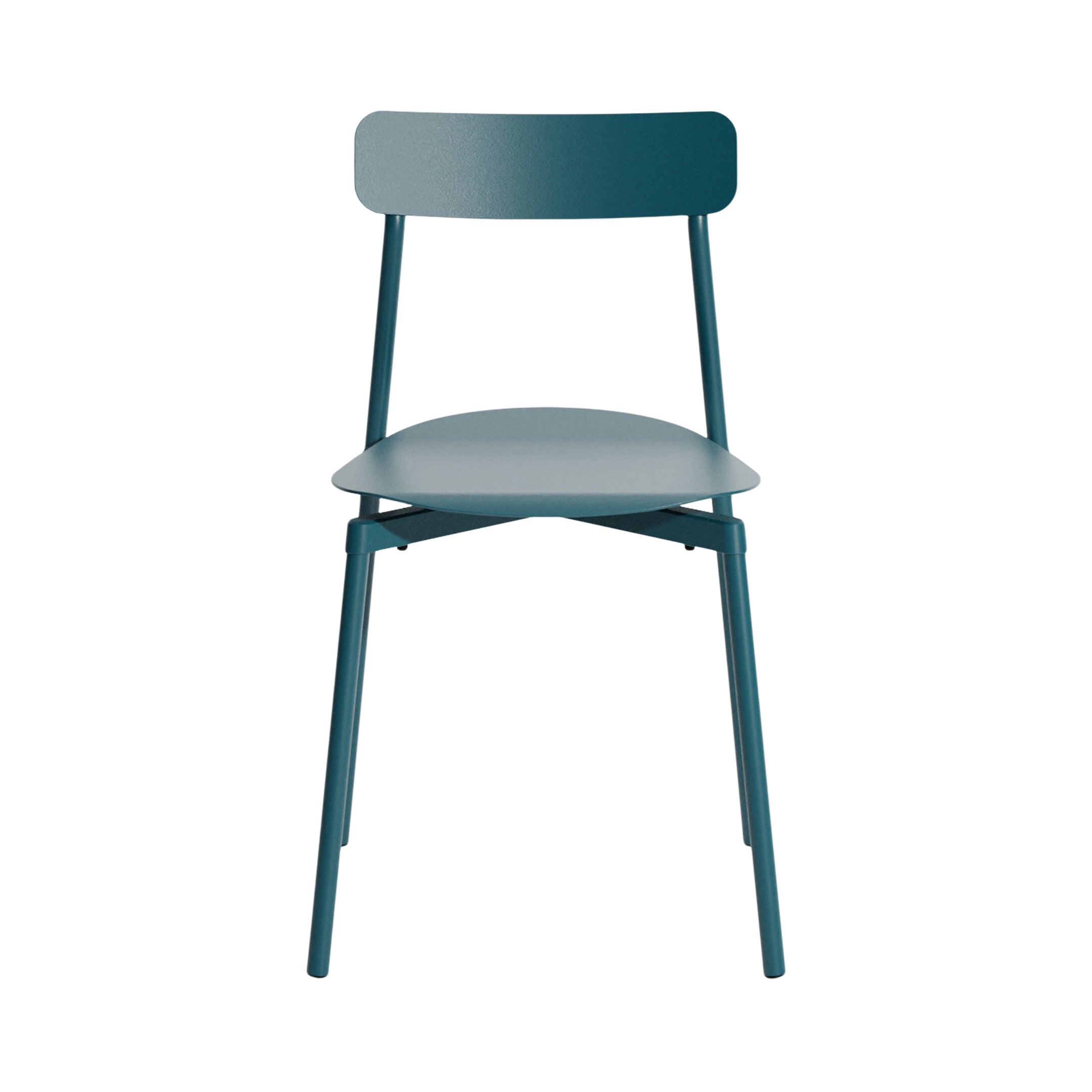 Fromme Outdoor Stacking Chair: Set of 2 + Ocean Blue