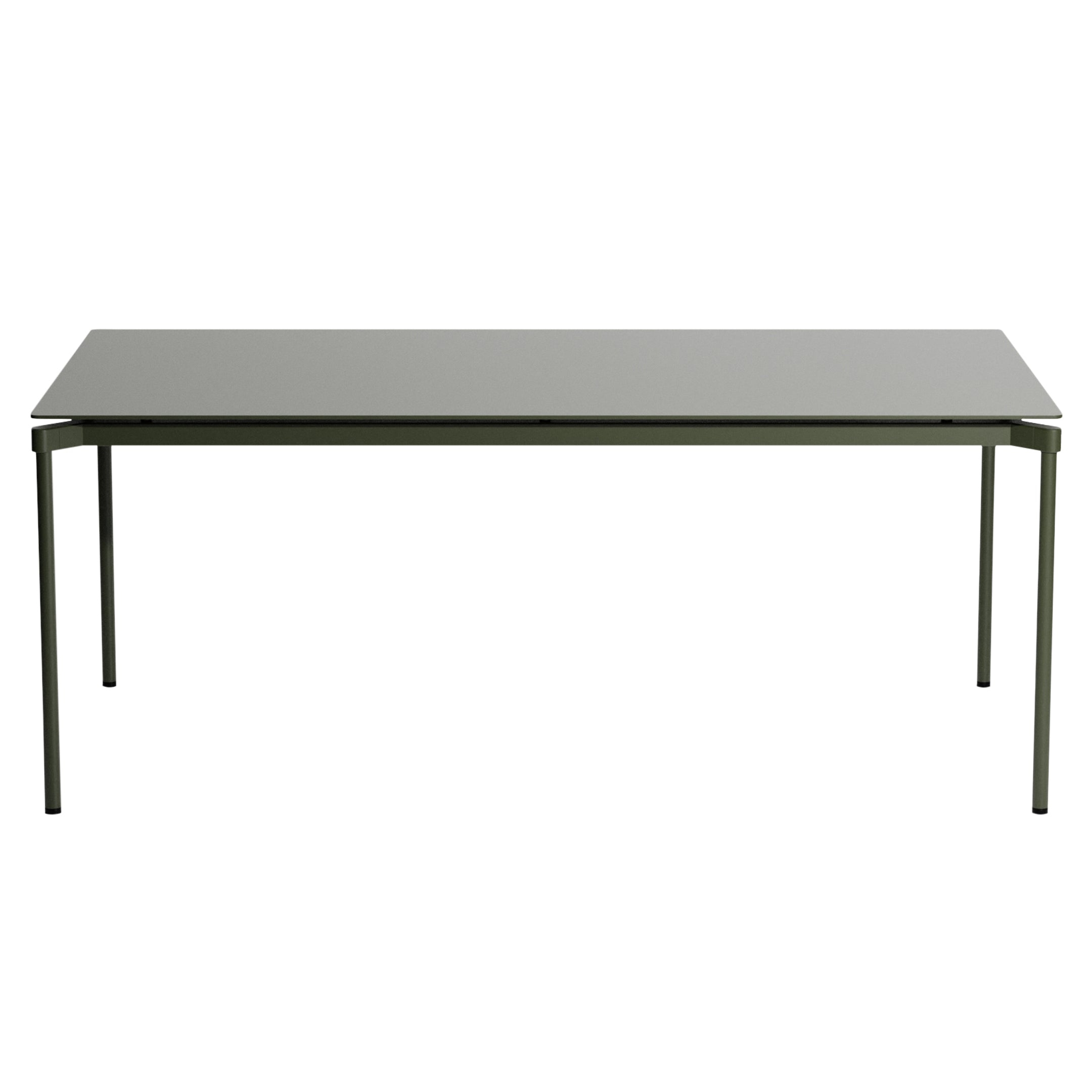 Fromme Dining Table: Rectangle + Glass Green