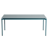 Fromme Dining Table: Rectangle + Ocean Blue