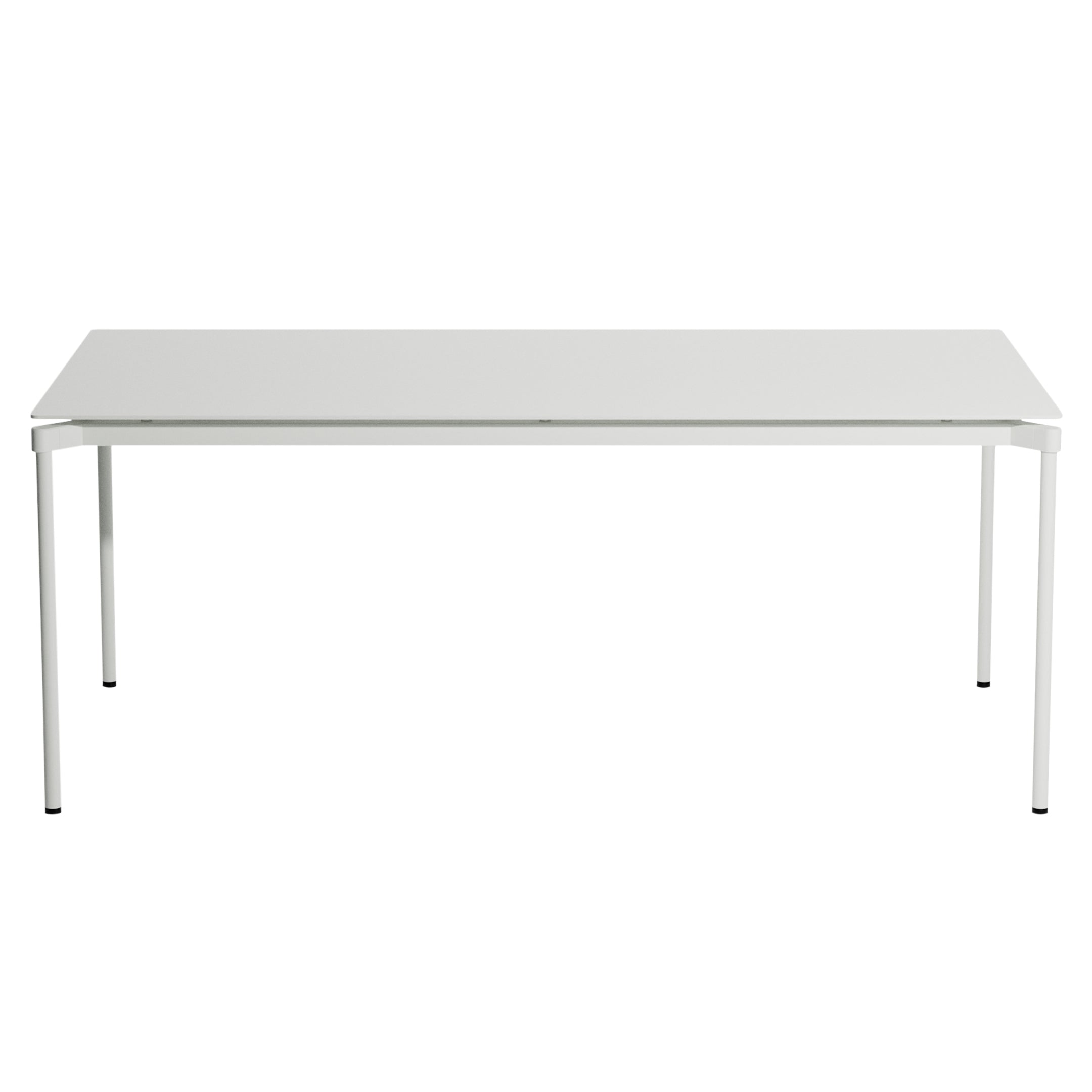 Fromme Dining Table: Rectangle + Pearl Grey