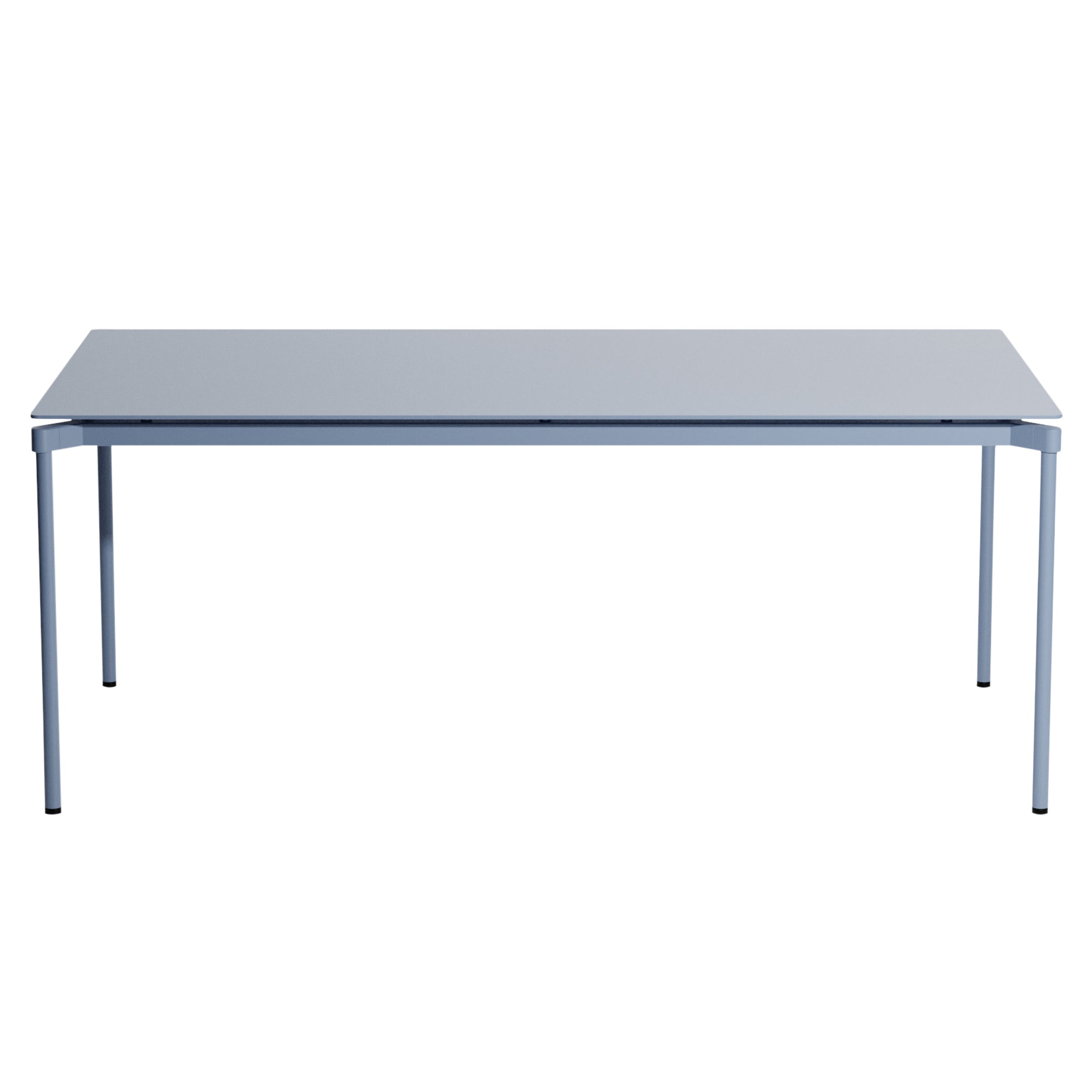 Fromme Dining Table: Rectangle + Pigeon Blue