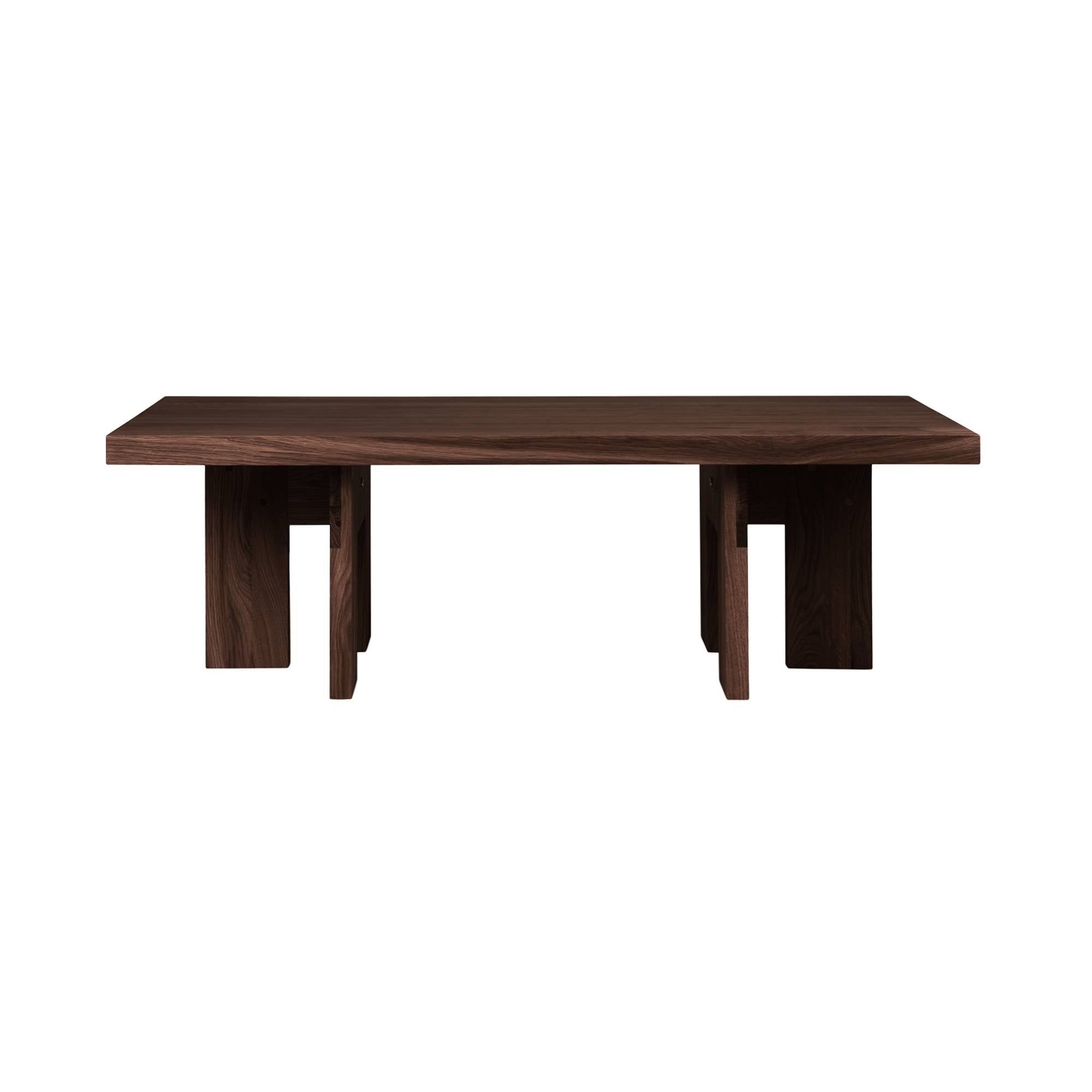 Farmhouse Coffee Table: Dark Oak