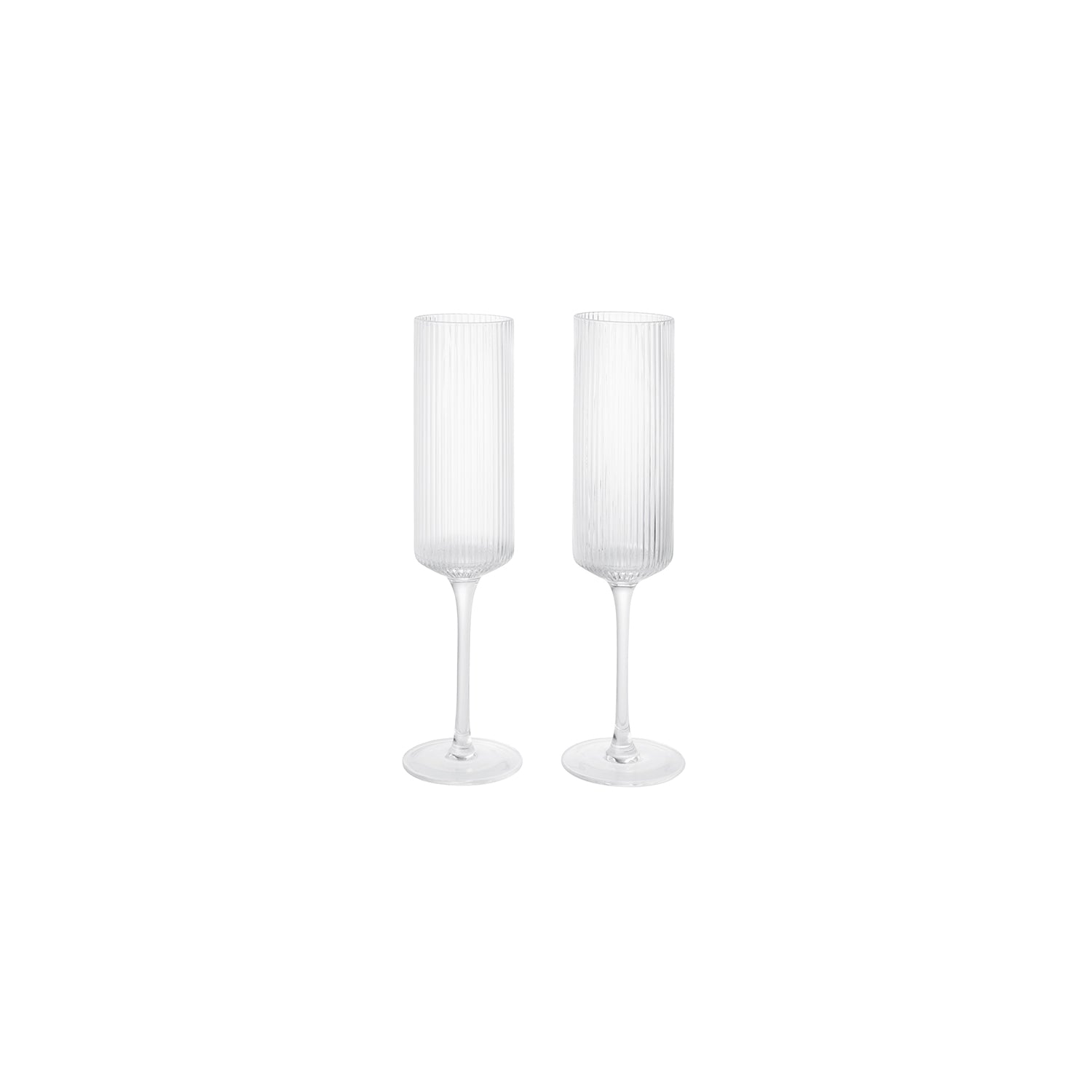 Ripple Champagne Flutes: Set of 2