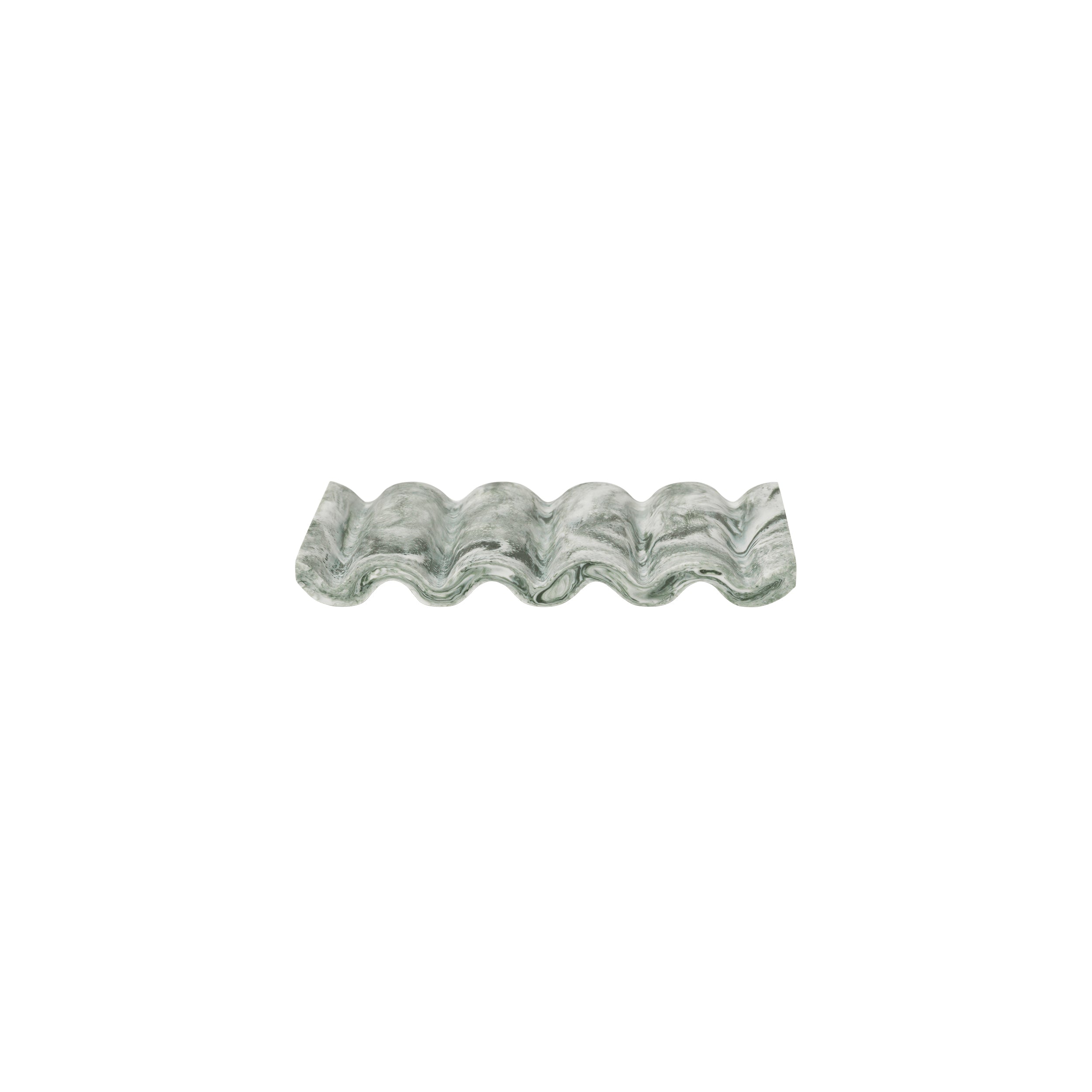 Mist Soap Dish: Emerald Off-White