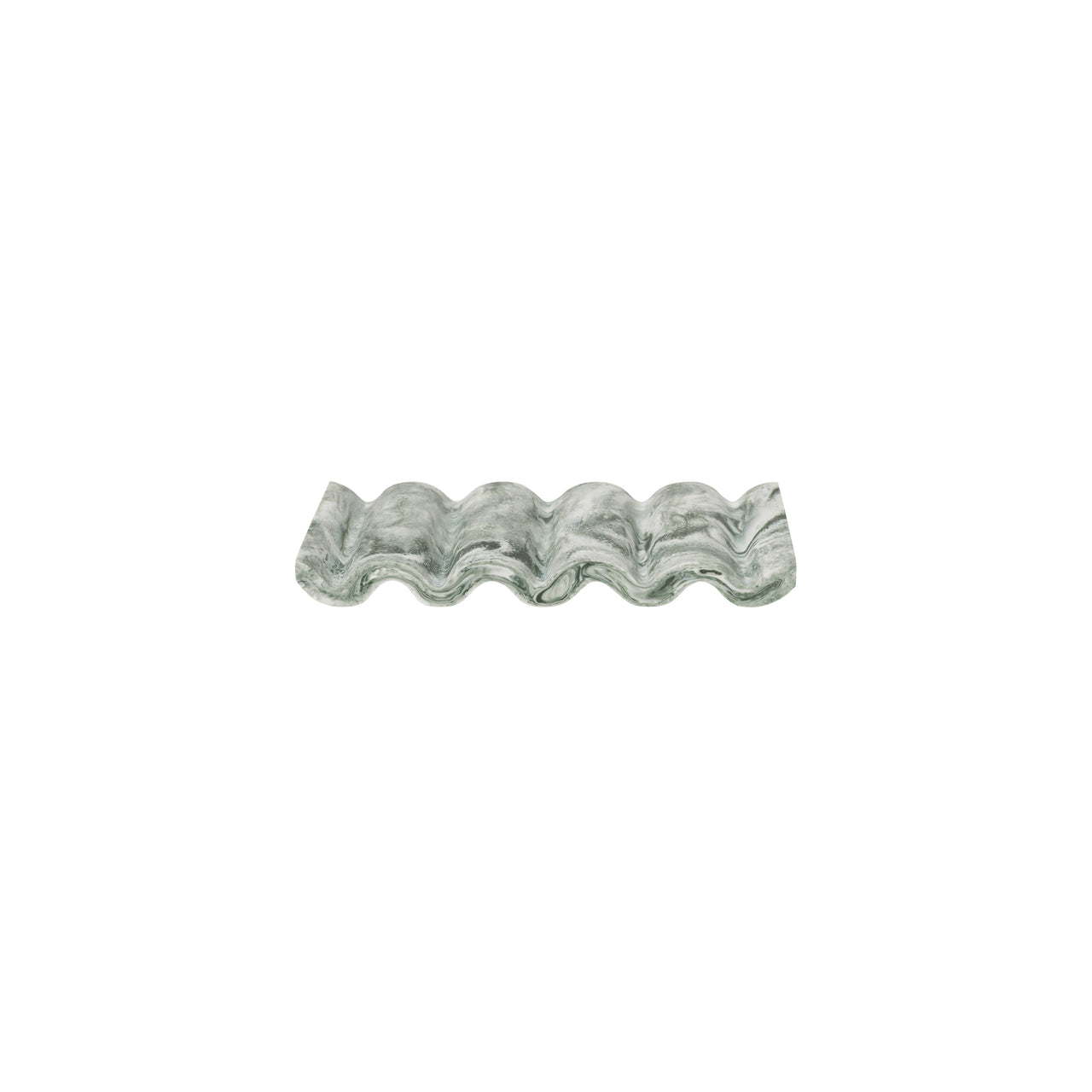 Mist Soap Dish: Emerald Off-White