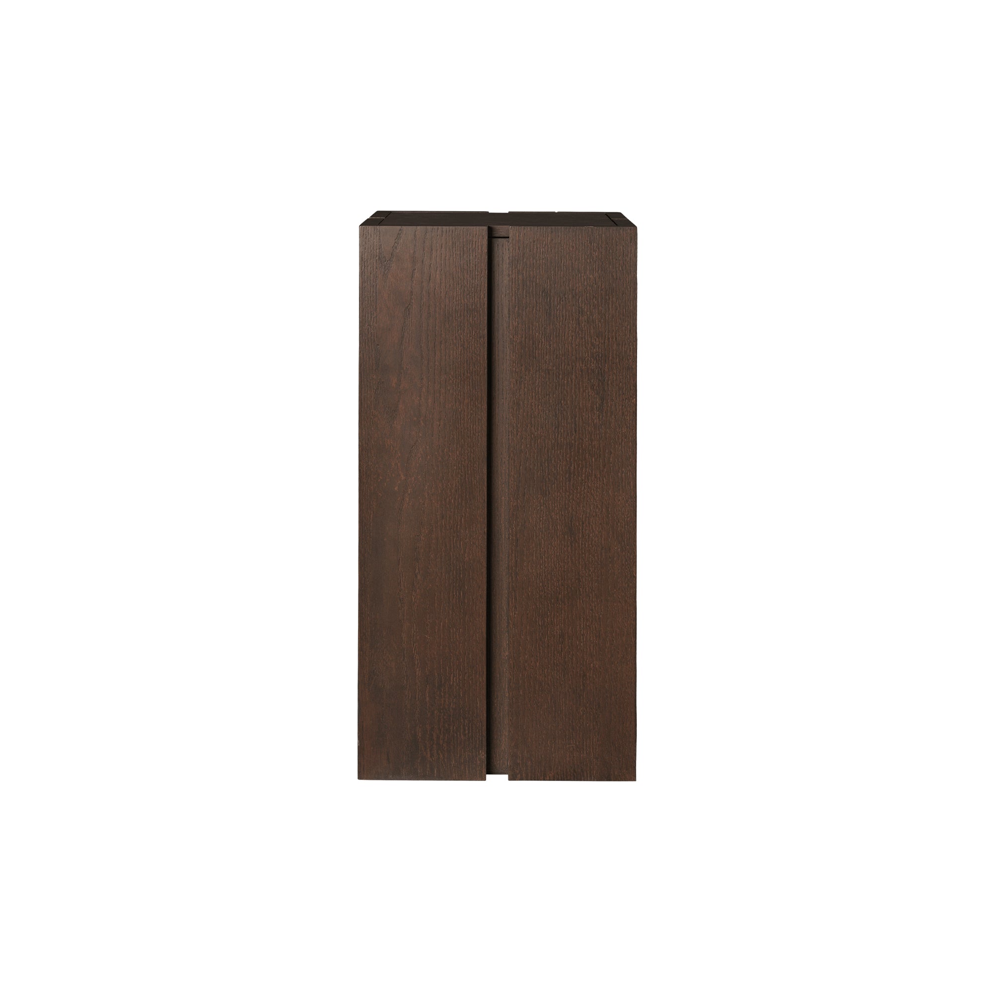 Parcel Pedestal: Low + Dark Stained Oak