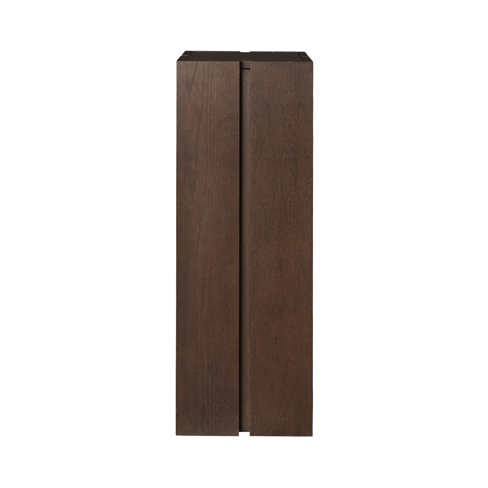 Parcel Pedestal: High + Dark Stained Oak