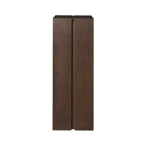 Parcel Pedestal: High + Dark Stained Oak