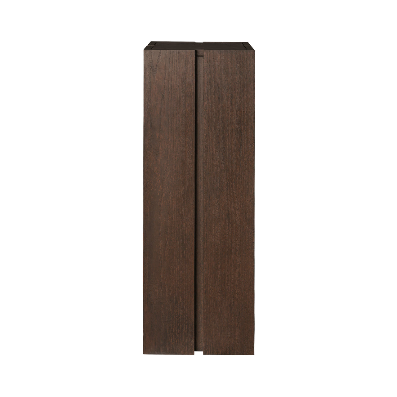 Parcel Pedestal: High + Dark Stained Oak