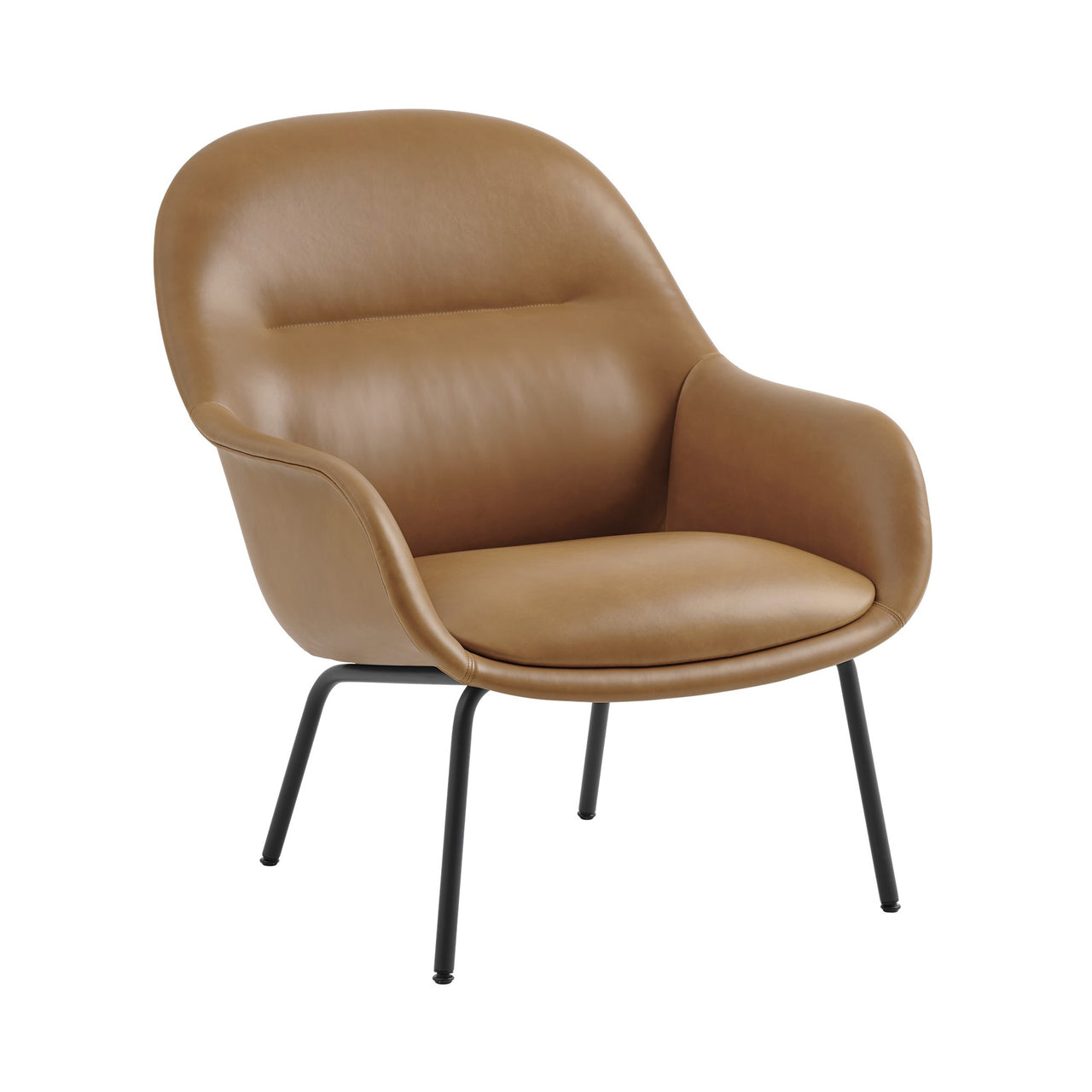 Fiber Lounge Armchair Tube: Black