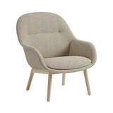 Fiber Lounge Armchair: Wood Base + Upholstered + Oak