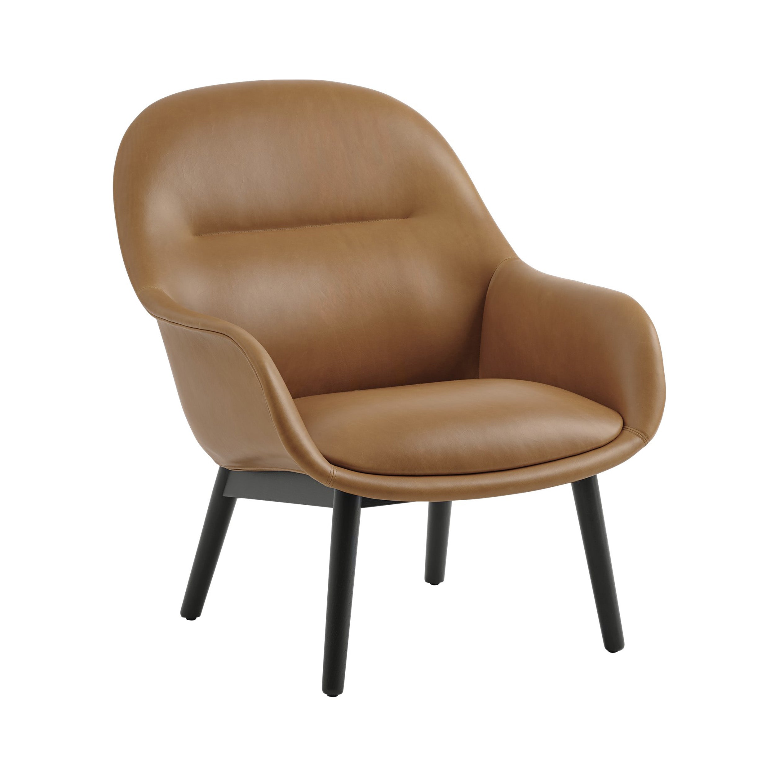 Fiber Lounge Armchair: Wood Base + Upholstered