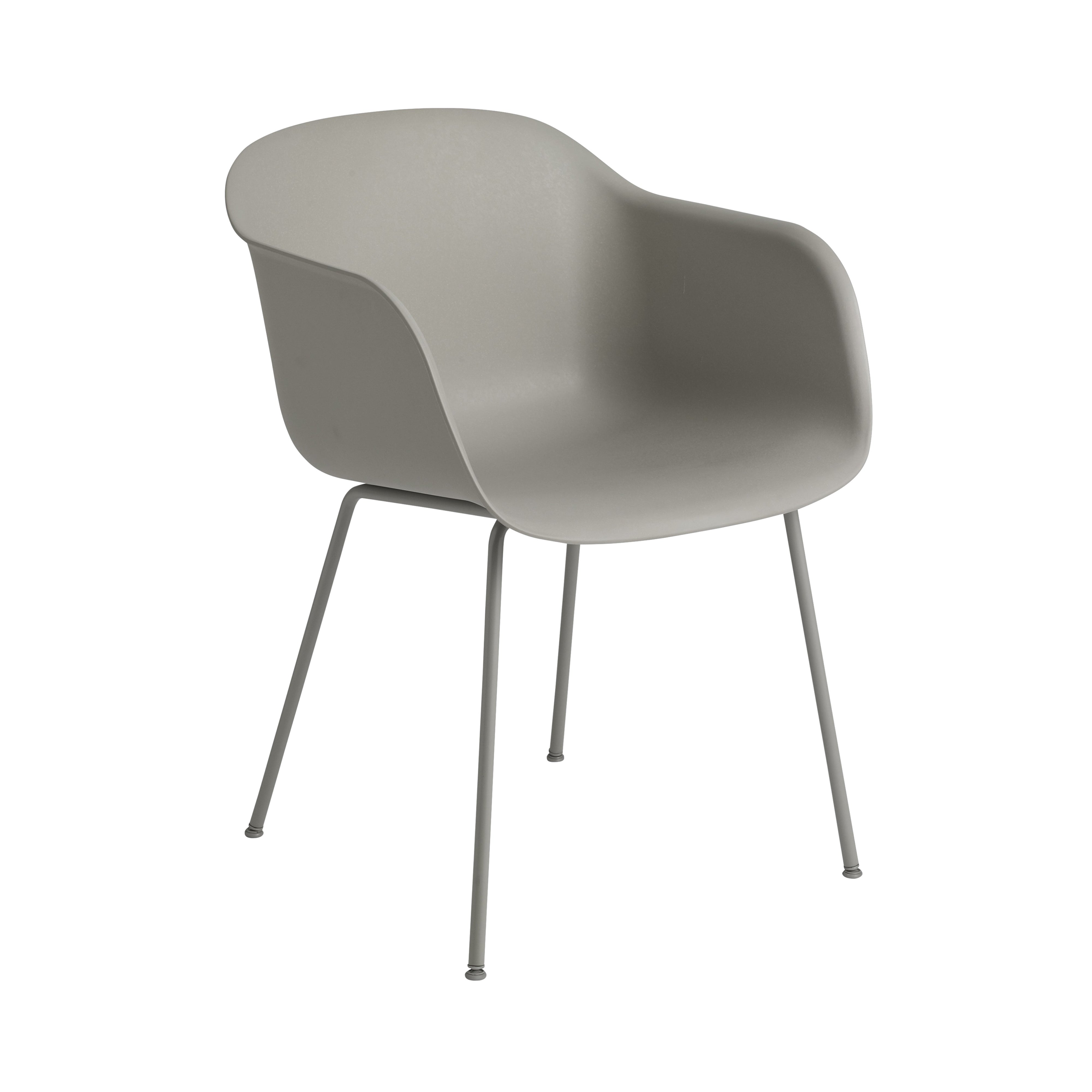 Fiber Armchair: Tube Base + Recycled Shell + Grey