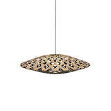 Flax Pendant Light: Medium + Bamboo + Black