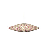 Flax Pendant Light: Medium + Bamboo + Pink