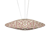 Flax Pendant Light: Large + Bamboo + Pink