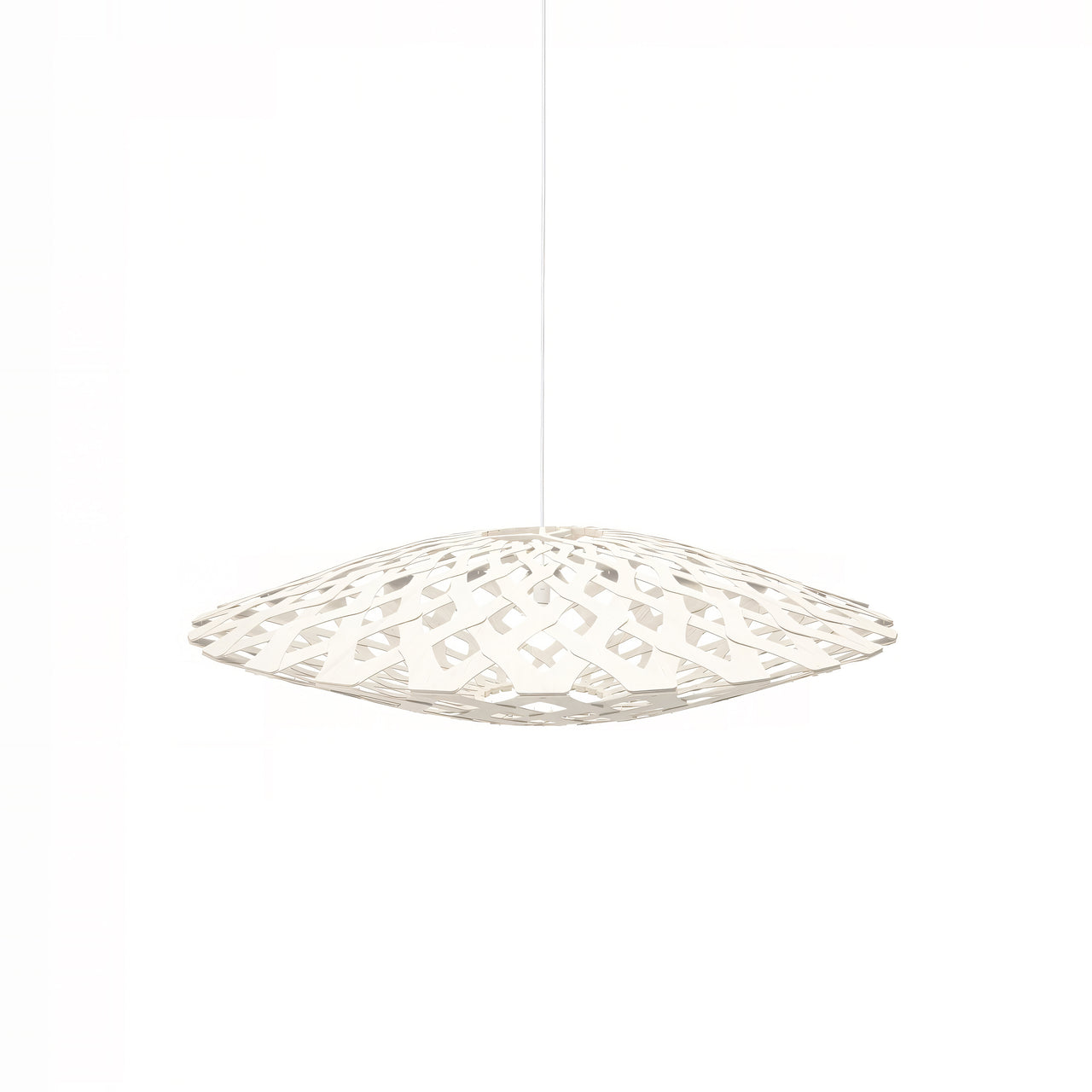 Flax Pendant Light: Medium + White