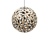 Floral Pendant Light: Extra Large + Bamboo + Black