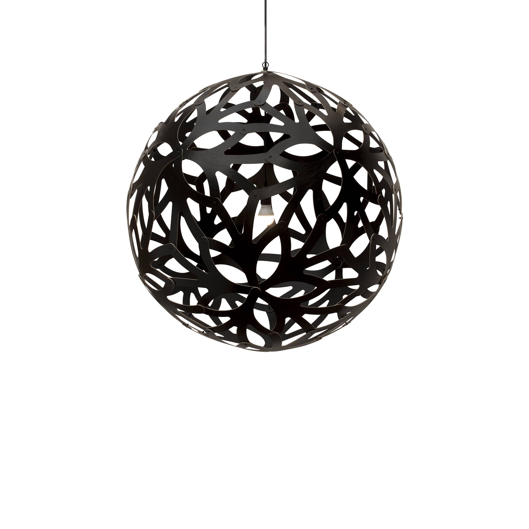 Floral Pendant Light: Extra Large + Black