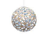 Floral Pendant Light: Extra Large + Bamboo + Blue