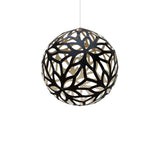Floral Pendant Light: Large + Black + Bamboo