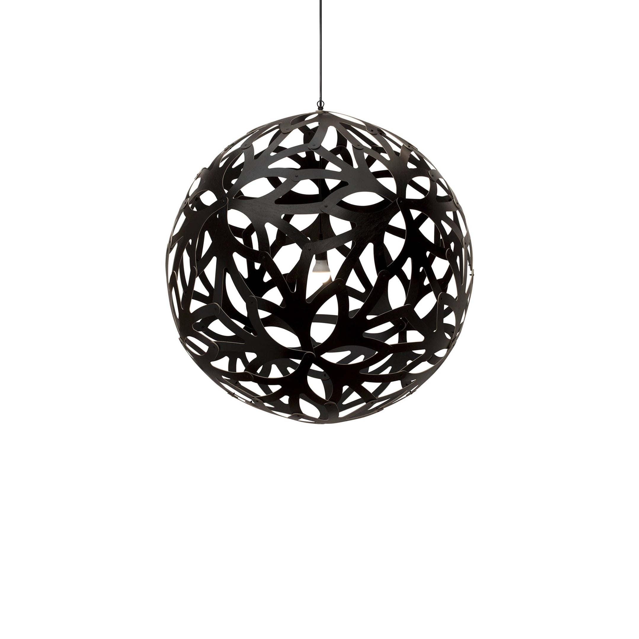 Floral Pendant Light: Large + Black