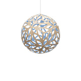 Floral Pendant Light: Large + Bamboo + Blue
