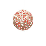 Floral Pendant Light: Medium + Bamboo + Red