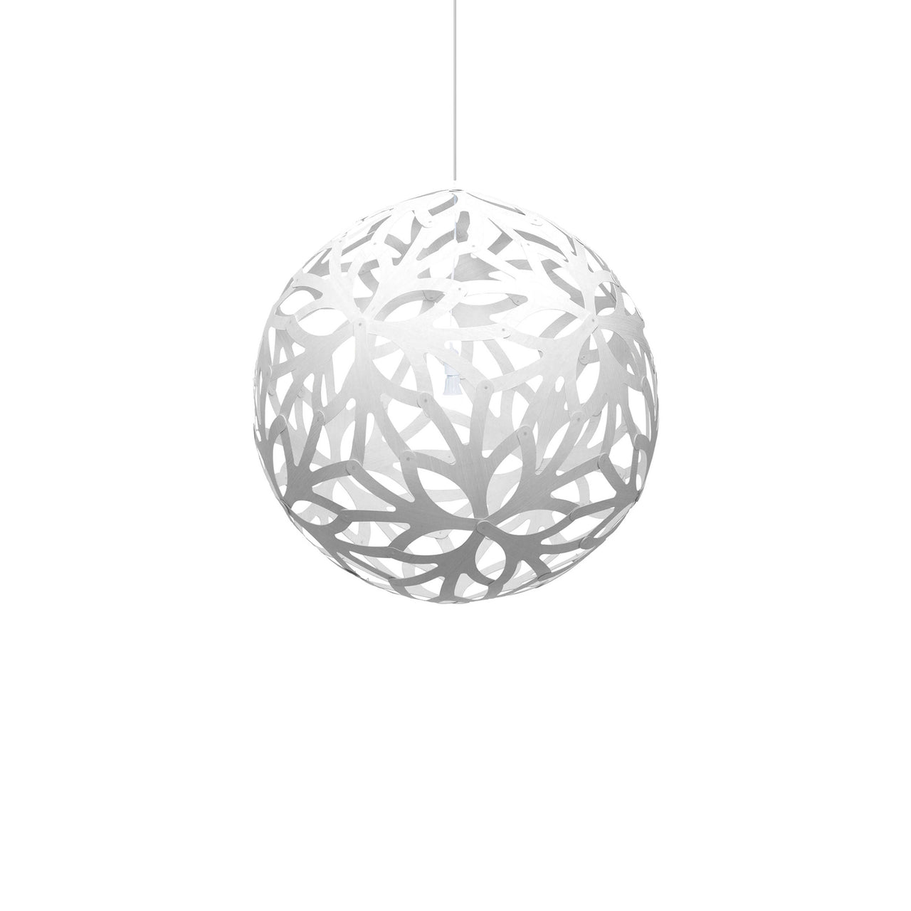 Floral Pendant Light: Medium + White