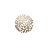 Floral Pendant Light: Small + Bamboo + White