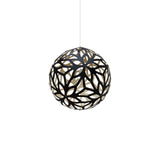 Floral Pendant Light: Small + Black + Bamboo