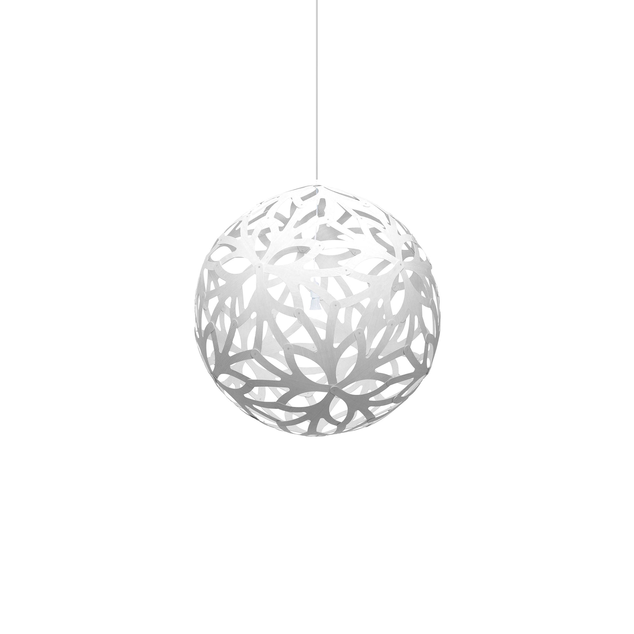 Floral Pendant Light: Small + White