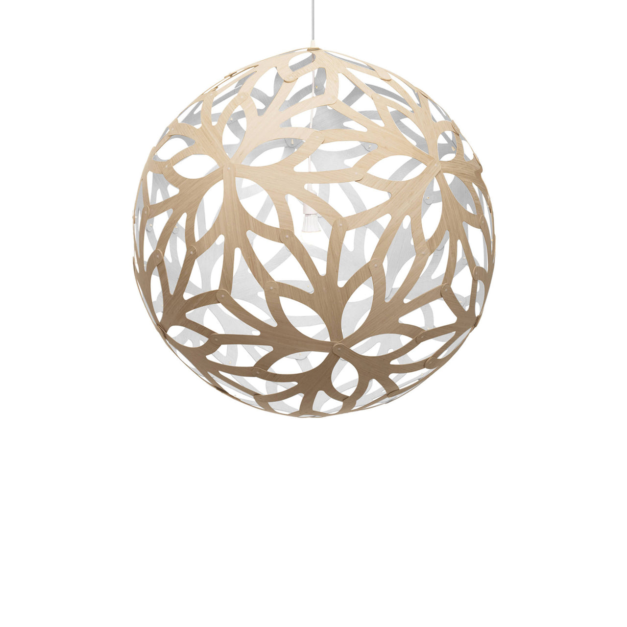 Floral Pendant Light: XX Large + Bamboo + White + White