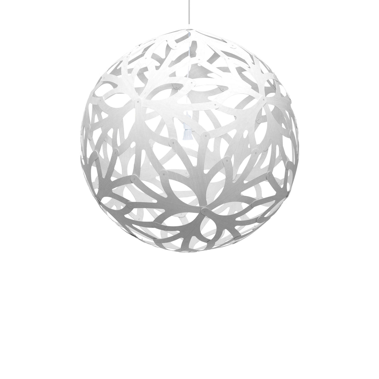 Floral Pendant Light: White + White