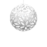 Floral Pendant Light: White + White