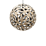 Floral Pendant Light: XX Large + Bamboo + Black + Black