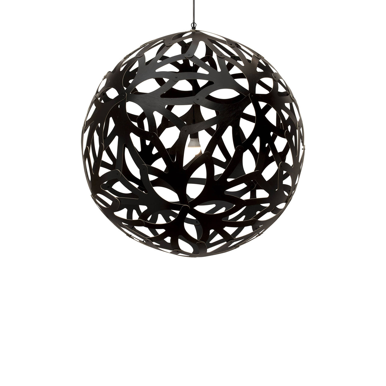 Floral Pendant Light: XX Large + Black + Black
