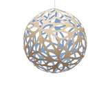 Floral Pendant Light: XX Large + Bamboo + Blue + White